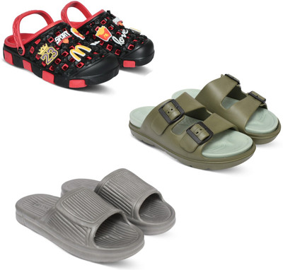 Acorn Men Slides(Red, Olive, Grey, Black , 7)