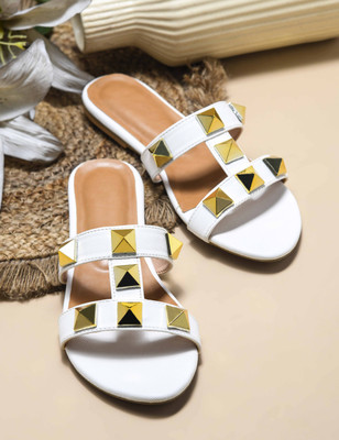 PEEK Women Flats(White , 4)