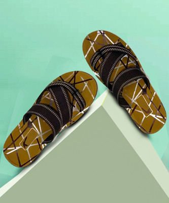 KANEGGYE Men Flip Flops(Tan , 3)
