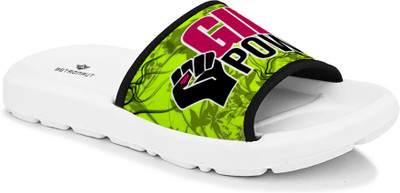 M7 By Metronaut Women Slides(Green , 8)