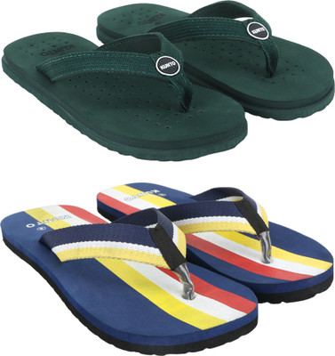 KUNTO Men Flip Flops(Multicolor , 8)