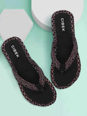 CIBEK Women Flip Flops(Black , 5)