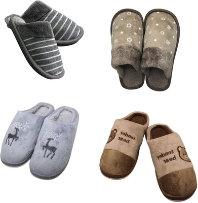 Mahi Enterprises Men Flip Flops(Grey, Beige, Grey, Beige , 8)