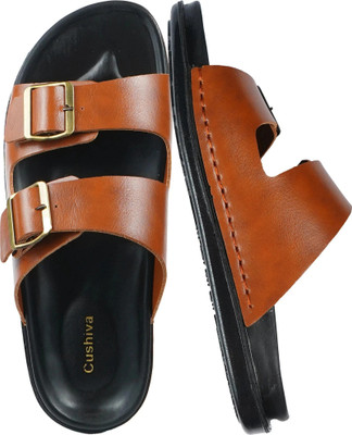 Cushiva Men Slippers(Brown , 7)