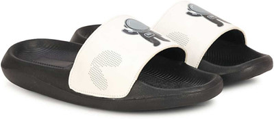 Appe Men Slides(White, Black , 9)