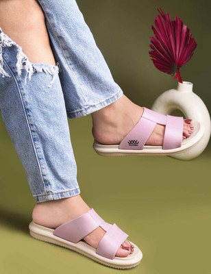 Wave Walker Women Slides(Pink , 5)