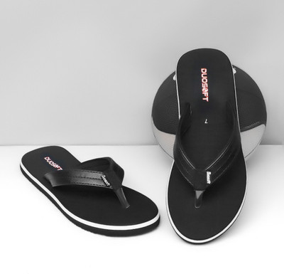 DUOSOFT Men Doctor Slipper|Super Soft|Orthopedic|Lightweight|Diabetic|Antiskid Slippers(Black , 10)