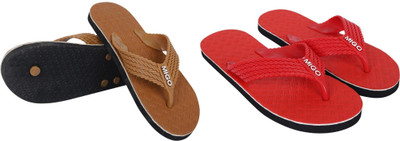 MIGOLITE Men Slippers(Brown, Red , 8)
