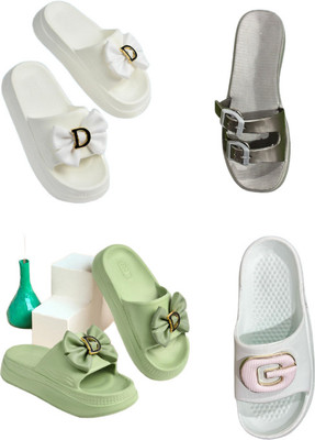 strivox Women Flip Flops(Multicolor , 5)