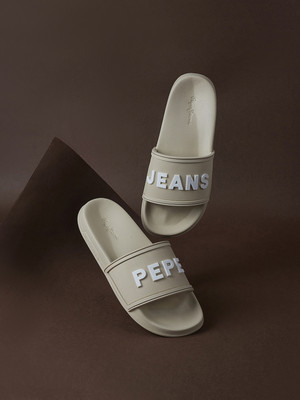 Pepe Jeans Men Slides(Beige , 10)