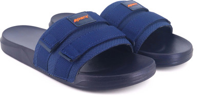 Sparx Men Slides(Navy, Orange , 7)