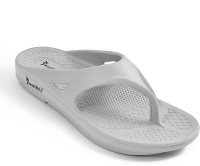 Smoothlite Men EVA Flip Flop Thong V Shape Slipper, Soft & Comfortable, Bathroom, Every-Day Use Slippers(Grey , 7)