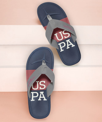 U.S. POLO ASSN. Men Flip Flops(Grey , 6)