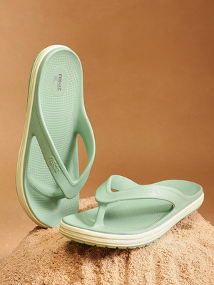 Neoz Women Levirex Lightweight with Arch Support Durable Anti-Skid & Stylish Dailywear| Flip Flops(Green , 7)