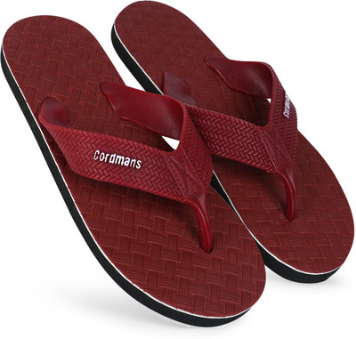 Cordmans Men Slippers(Maroon , 6)