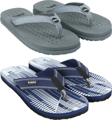 KUNTO Men Flip Flops(Multicolor , 10)