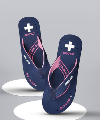 ECOLAND Women Flip Flops(Navy , 5)
