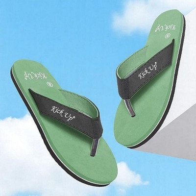 Kick up Men Slippers(Green , 9)