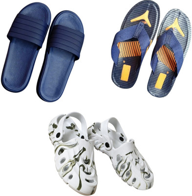 BLIBBERS Men Slippers(Blue, Blue, White , 9)