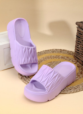 TOMSY CHOICE Women Slides(Purple , 5)