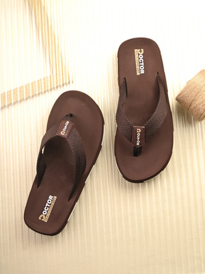 Doctor Health Super Soft Men Men's Orthopedic Slippers | Soft Cushion, Lightweight, Doctor Recommended Design Slippers(Brown , 8)