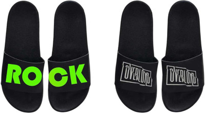 nvisan Men Slides(Grey, Green, Black , 6)