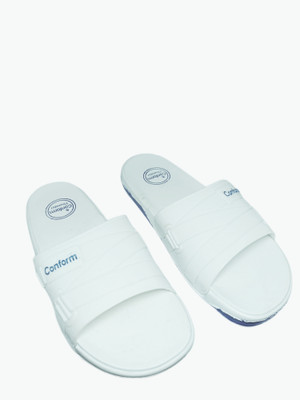 MilanFit Men Slides(White , 6)