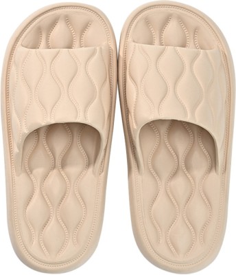 AlexVyan Men Slides(Beige , 8)