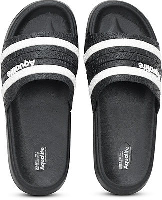 Aqualite Men Slippers(Black , 8)