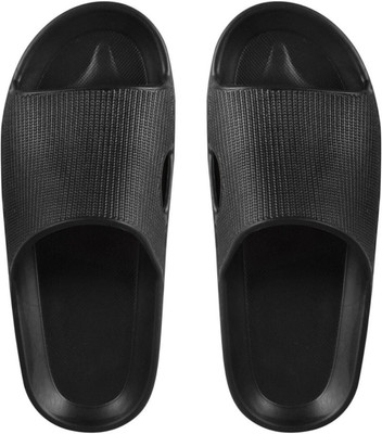 Monoction Men Zig Zag Casual Comfort Trendy Stylish Slip-On Slipper, Flip Flops & Slides For Men Slides(Black , 6)