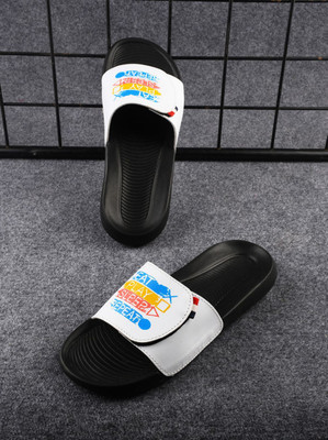 PERY-PAO Men Flip Flops(White , 7)