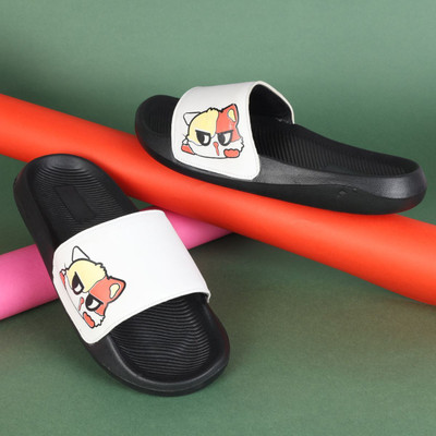 PERY-PAO Men Slippers(White , 8)