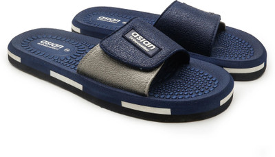asian Men Doctor Soft Cushion Slippers for Men | Ultra Soft Comfort with Arch Support Slides(Navy, Grey , 7)