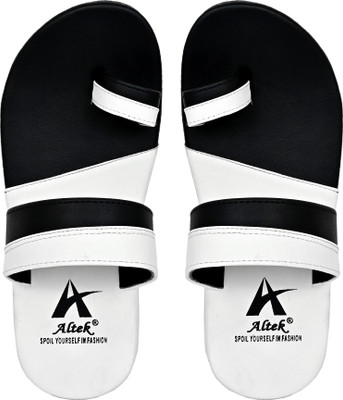 Altek Men Flip Flops(Black , 10)
