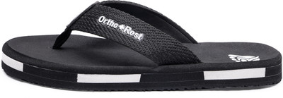 Ortho + Rest Men Soft Orthopedic Slipper for Men|Diabetic, Heel Pain Relief, Anti-Skid Daily Use Flip Flops(Black , 10)