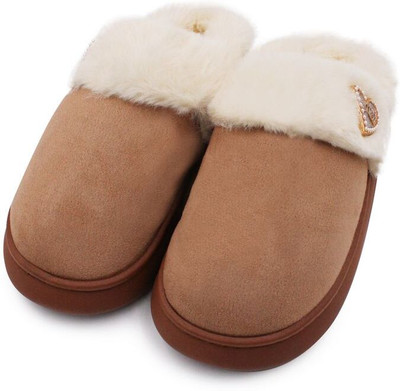 VRITRAZ Women Slippers(Brown , 8)