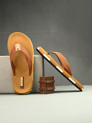 Footup Men Slippers(Tan , 7)