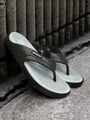 Impakto by Ajanta Men Flip Flops(Black , 7)
