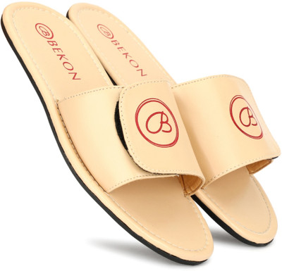 BEKON Men Slides(Beige , 8)