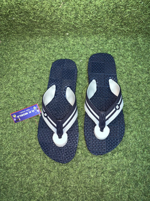 NK WORLD Men Slippers(Navy, Blue , 7)