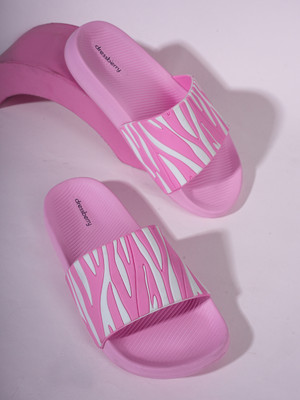 Dressberry Women Slides(Pink , 4)