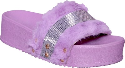 maluma Women Slides(Purple , 6)