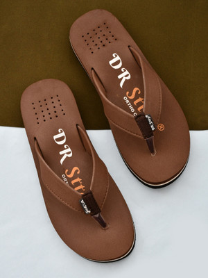 DR STTEP Men Orthopedic Slippers for Men Comfort Fit Soft Cushion Lightweight Slippers(Brown , 6)