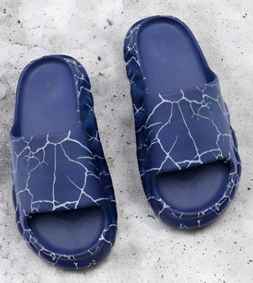 Pollo Loco Men Slides(Blue , 7)
