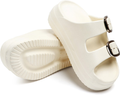 TOMSY CHOICE Women Slides(Beige , 5)