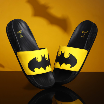 yoho Men Slides(Black , 7)