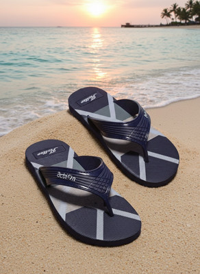 action Men Flip Flops(Blue , 9)