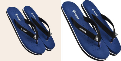 NISTHA Women Flip Flops(Navy, Blue , 7)
