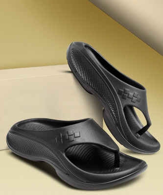 asian Men Flip Flops(Black , 6)