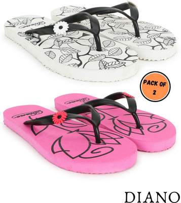 diano Women Flip Flops(Multicolor , 5)